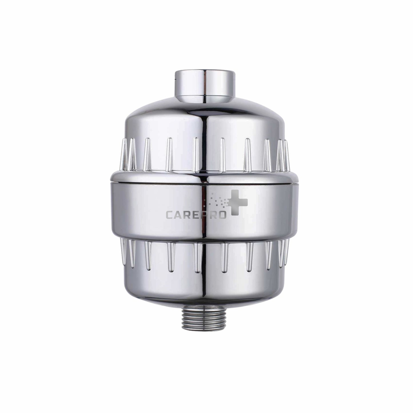 CarePro+ 15-Stage Water Softener | Water Softener For Bathroom | Hard Water Filter For Tap | For Both Borewell And Tanker Water/Water Softner To Control Hair Fall And Skin Protector | Chrome Finish